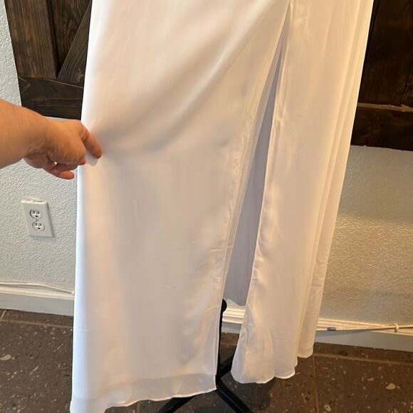 New  Ever Pretty White 2-Ways Convertible Slit Bridal Maxi Dress - Picture 5 of 14